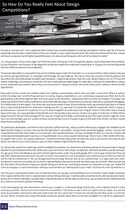 So How Do You Really Feel About Design Competitions?